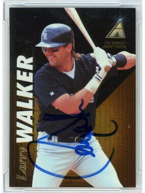 Larry Walker Signed 1995 Pinnacle Zenith #67 Rockies BAS Slab Auto HOF MLB Card